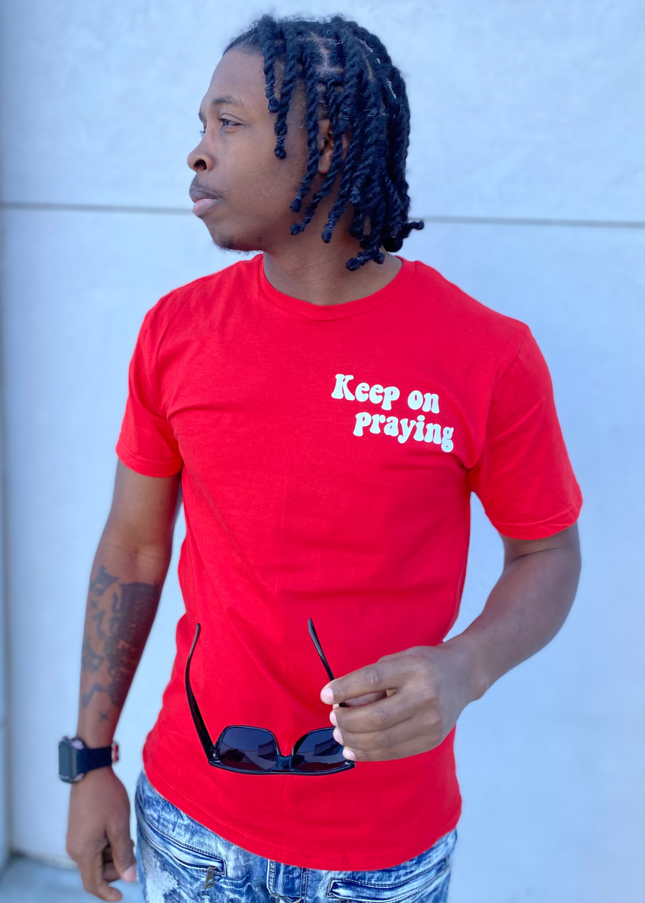 Keep On Praying Adult T-shirt