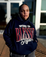 Woke Up Blessed Again Hoodie (Navy)