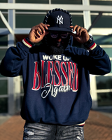 Woke Up Blessed Again Hoodie (Navy)