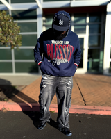 Woke Up Blessed Again Hoodie (Navy)