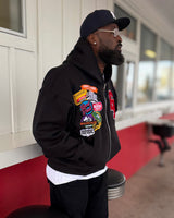 GOOD FRUIT Patchwork Zip-Up Hoodie