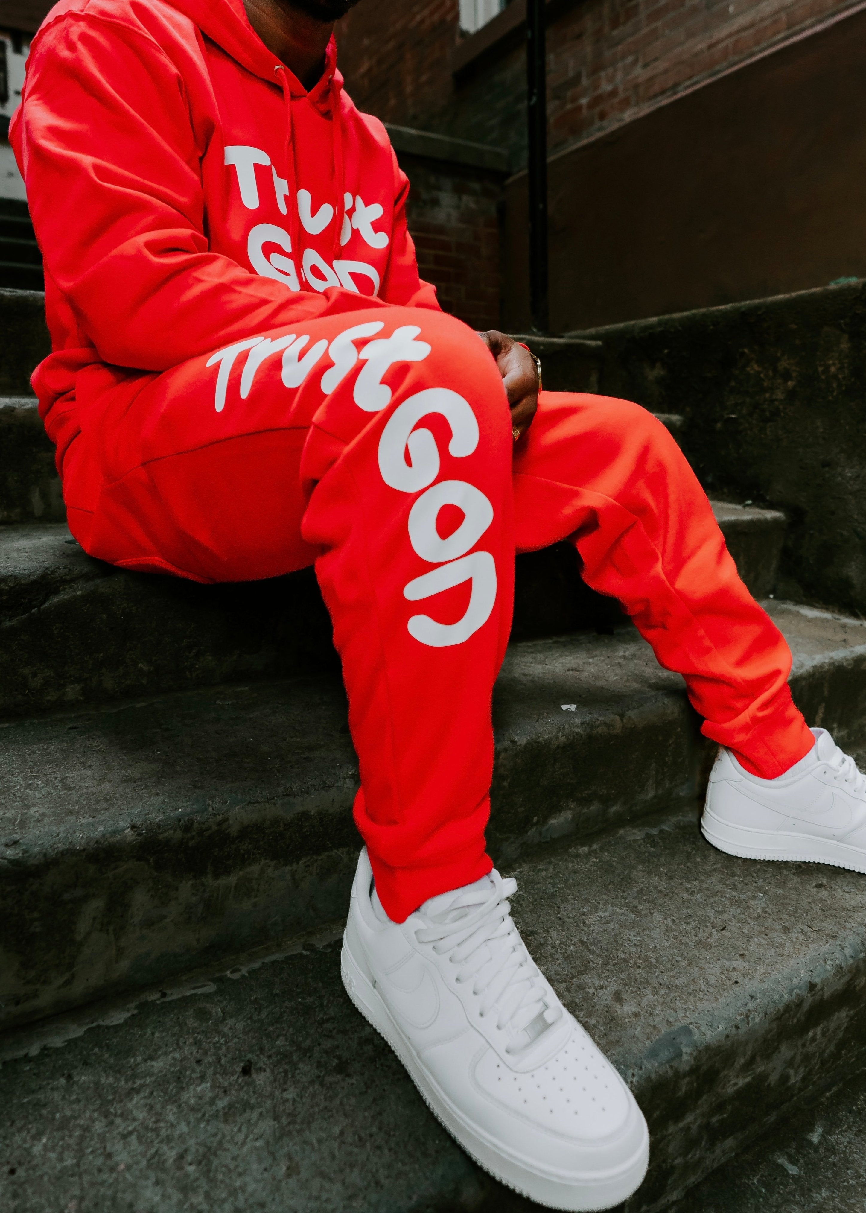 Trust God Unisex Sweatpant (Red)