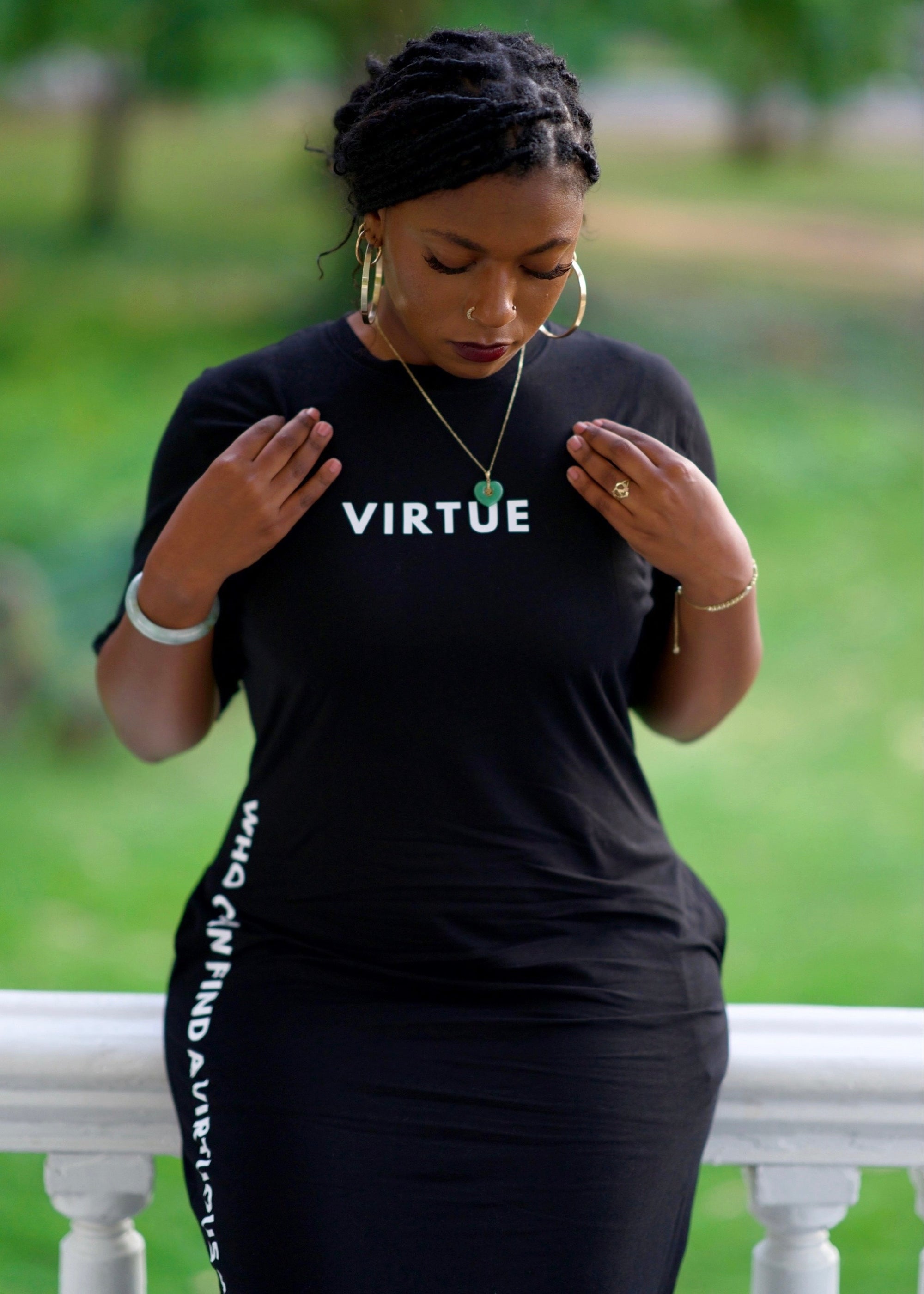 Virtue T-Shirt Dress (Black)
