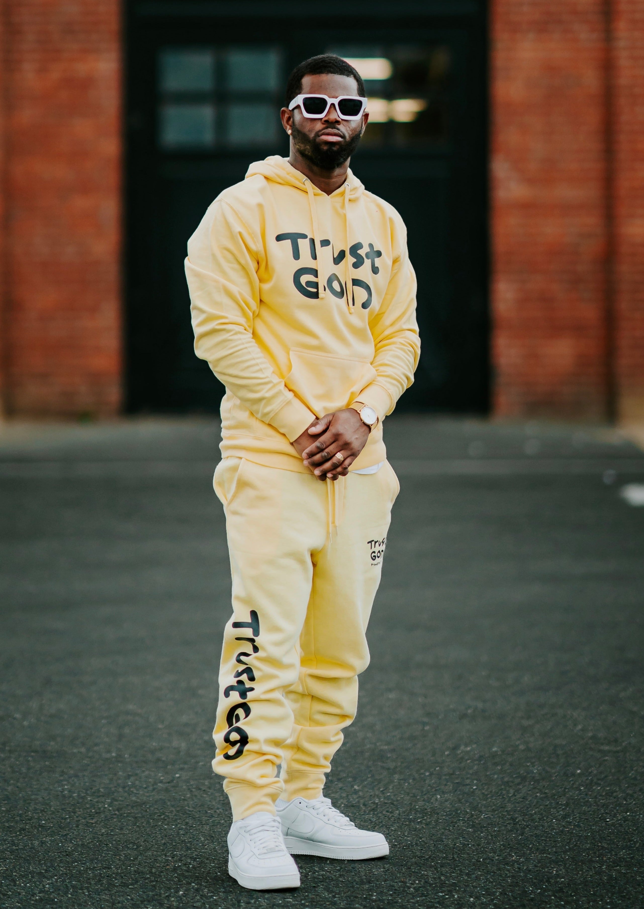 Trust God Unisex Sweatsuit (Yellow)