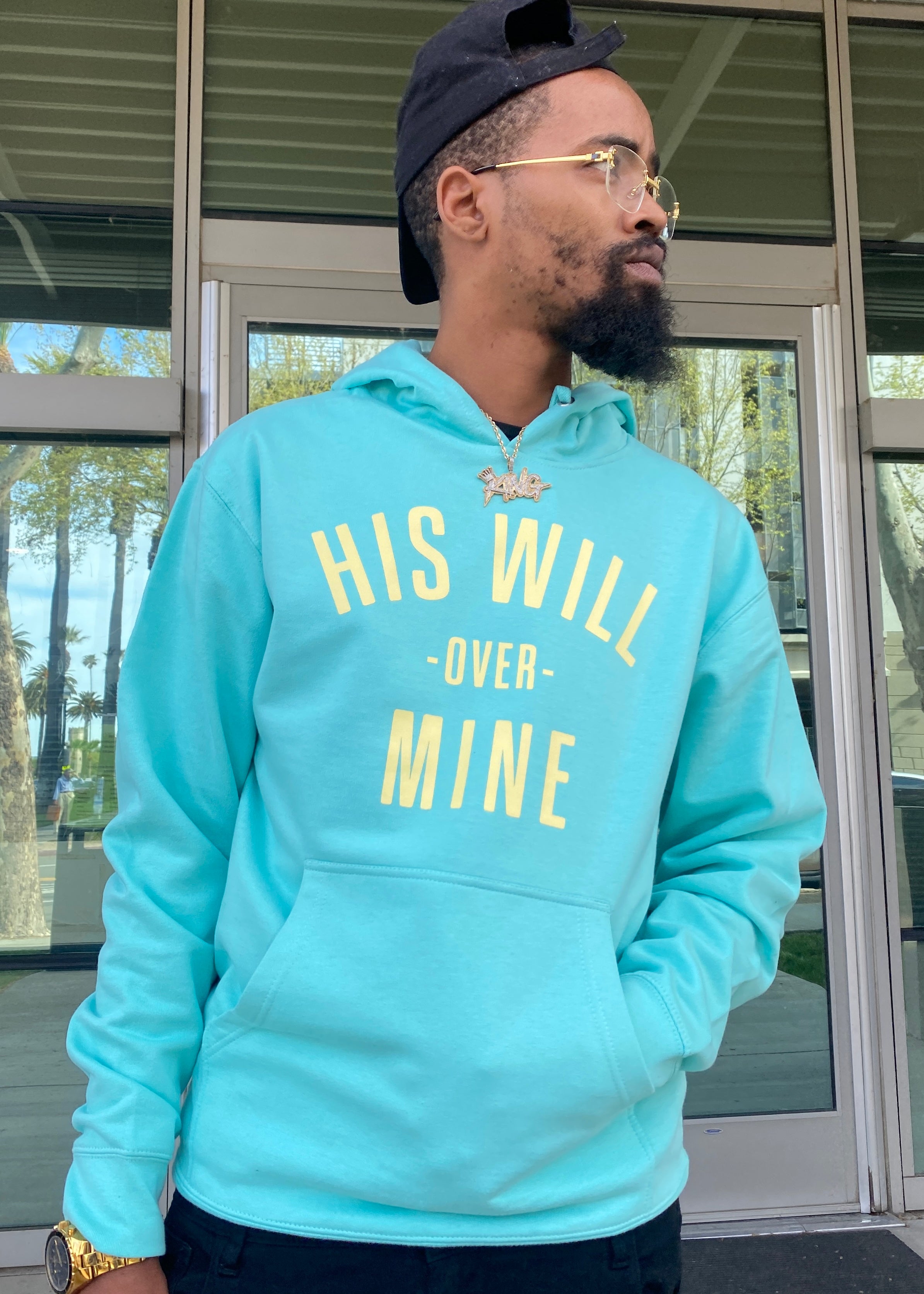 His Will Unisex Hoodie (Turquoise)