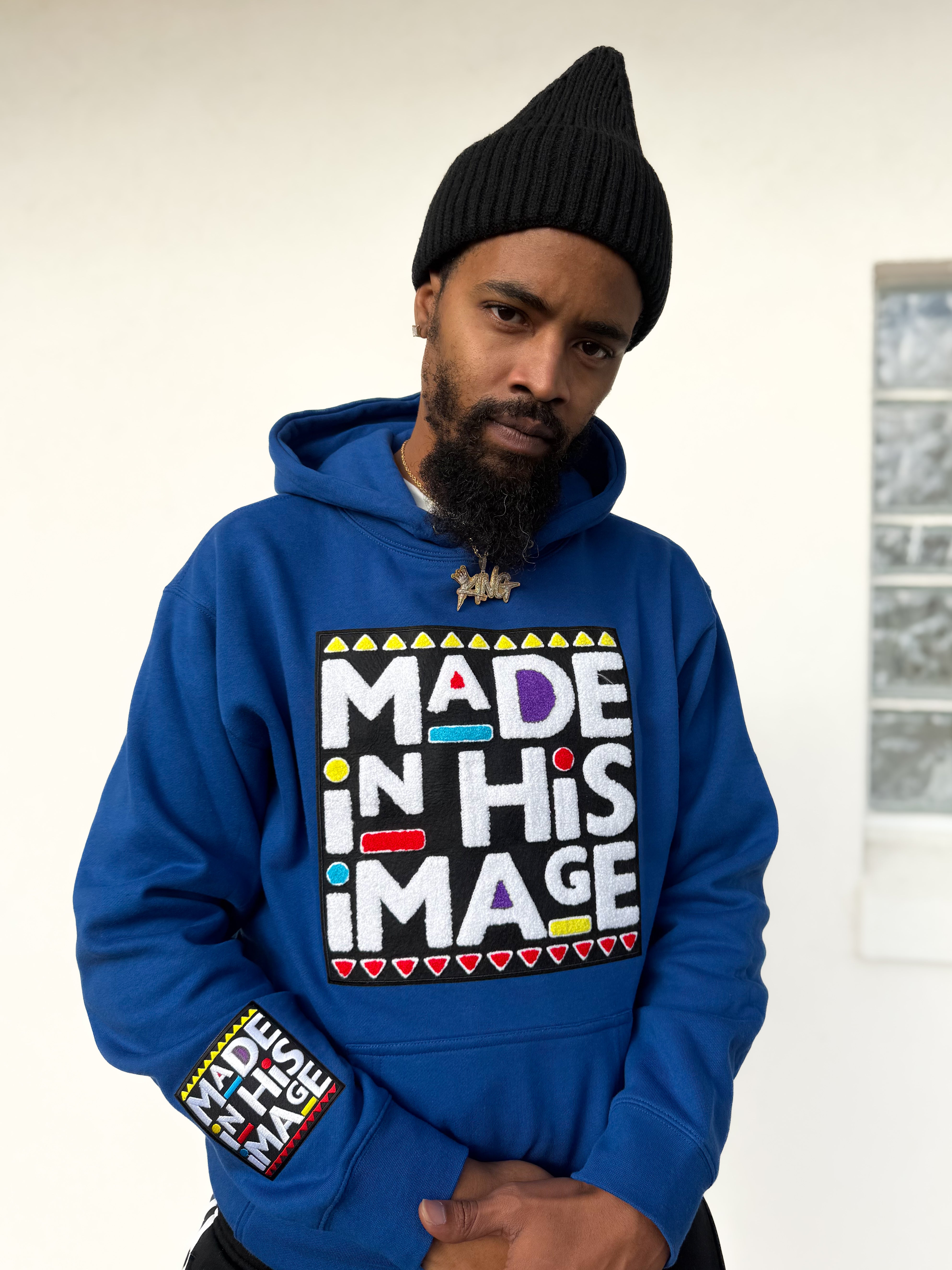 Made In His Image Unisex Hoodie (Blue)