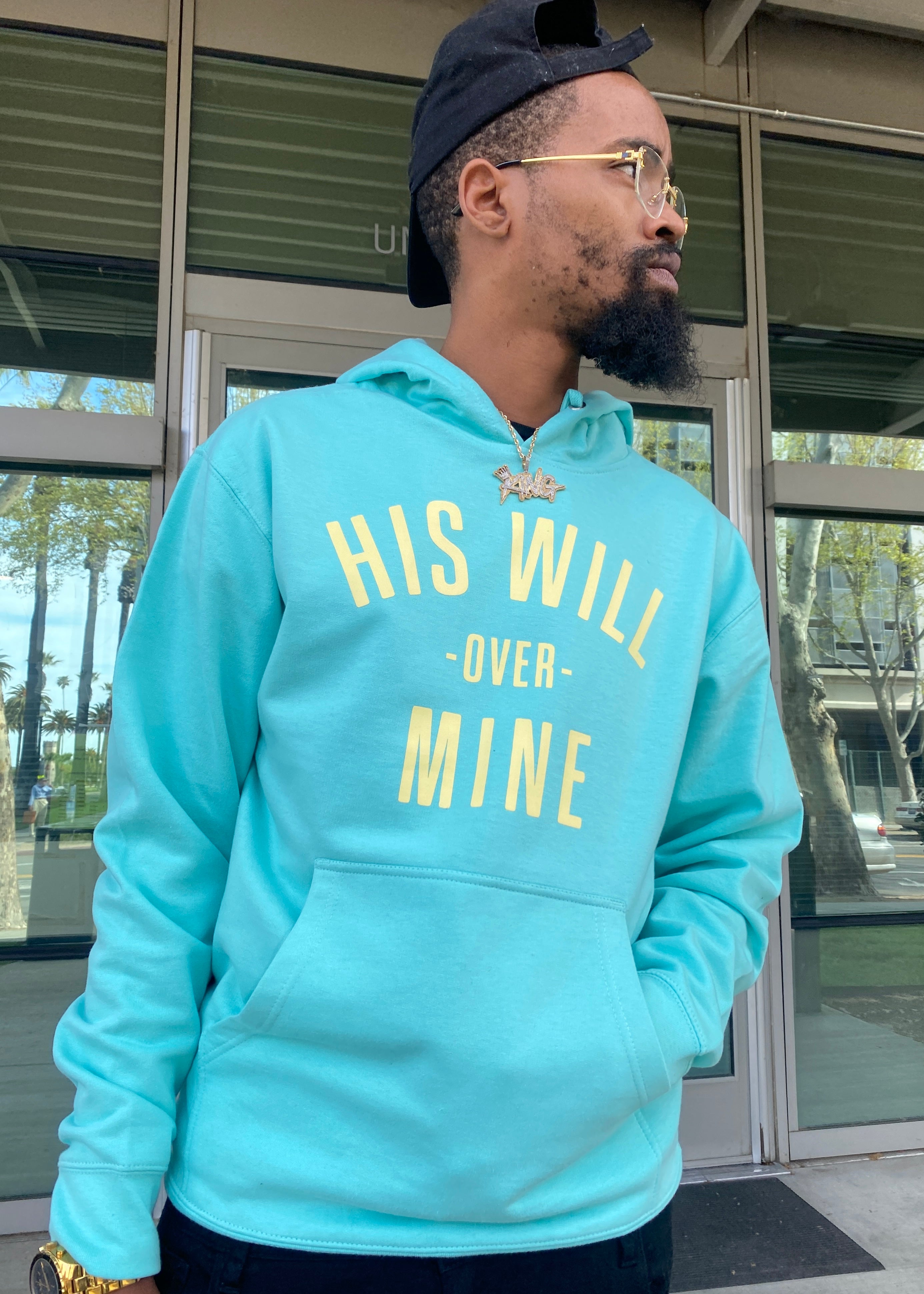 His Will Unisex Hoodie (Turquoise)