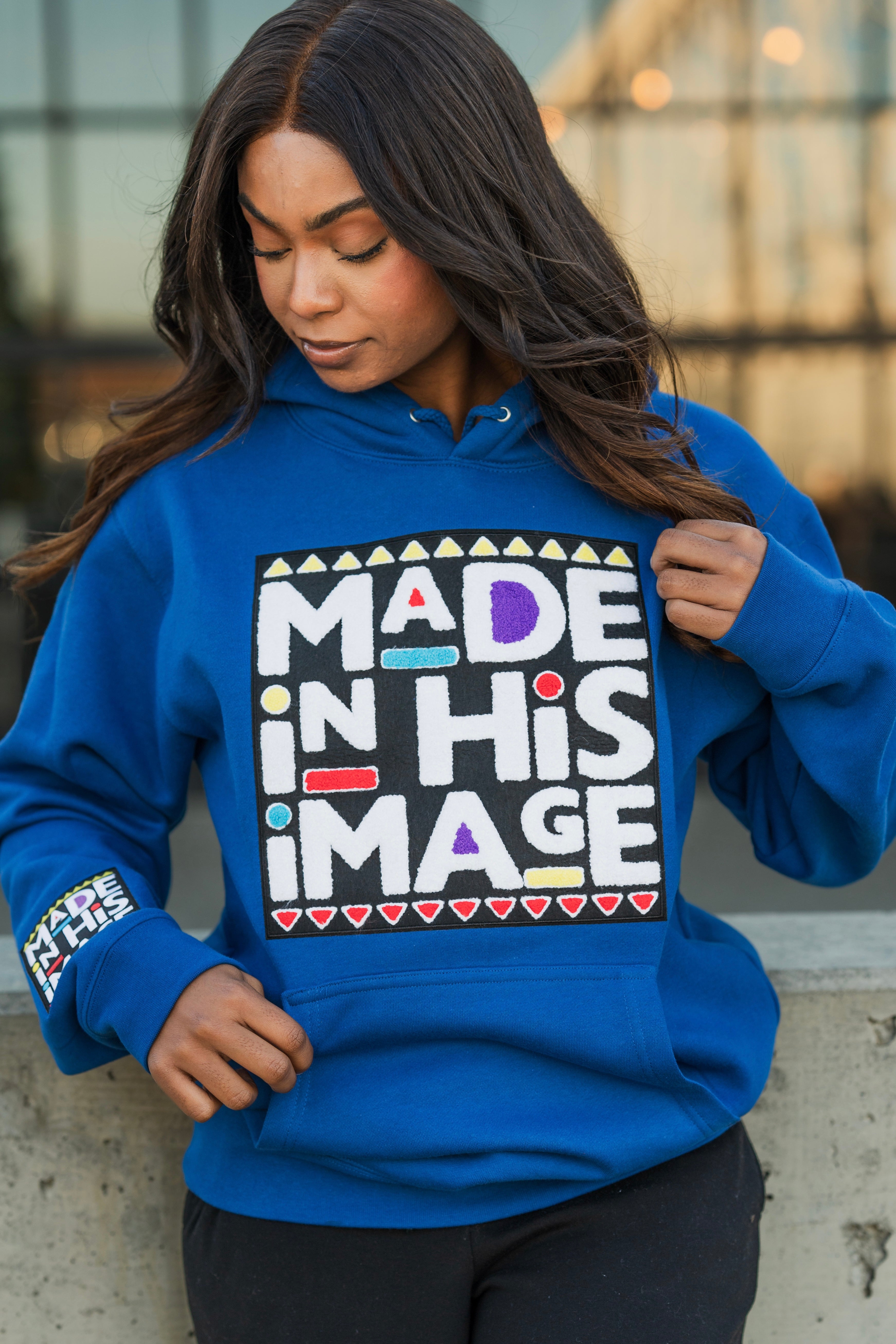 Made In His Image Unisex Hoodie (Blue)