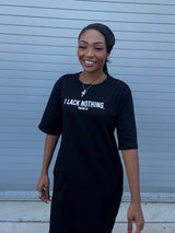 Psalms 23 T-Shirt Dress (Black)