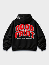 GOOD FRUIT Patchwork Zip-Up Hoodie