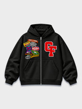 GOOD FRUIT Patchwork Zip-Up Hoodie