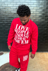 Love People Sweatsuit (Red)