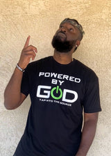 Powered By God Adult T-Shirt