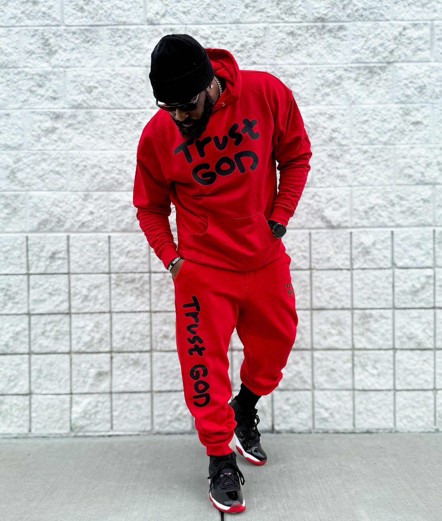 Trust God Unisex Sweatpant (Red)