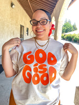 God Is Good Adult T-Shirt (Cream)