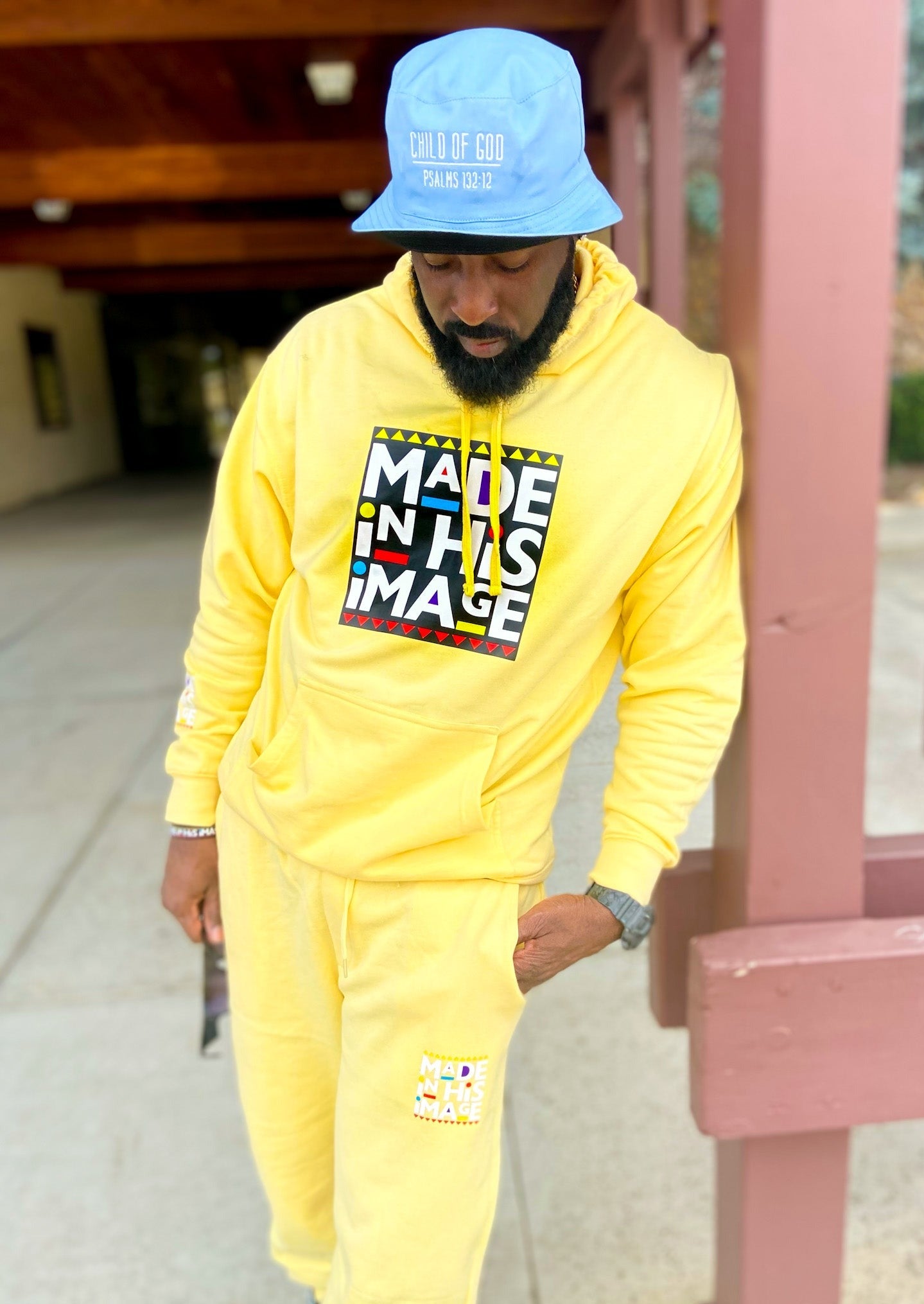 Yellow on sale jogger set