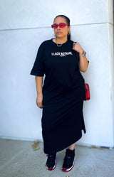 Psalms 23 T-Shirt Dress (Black)