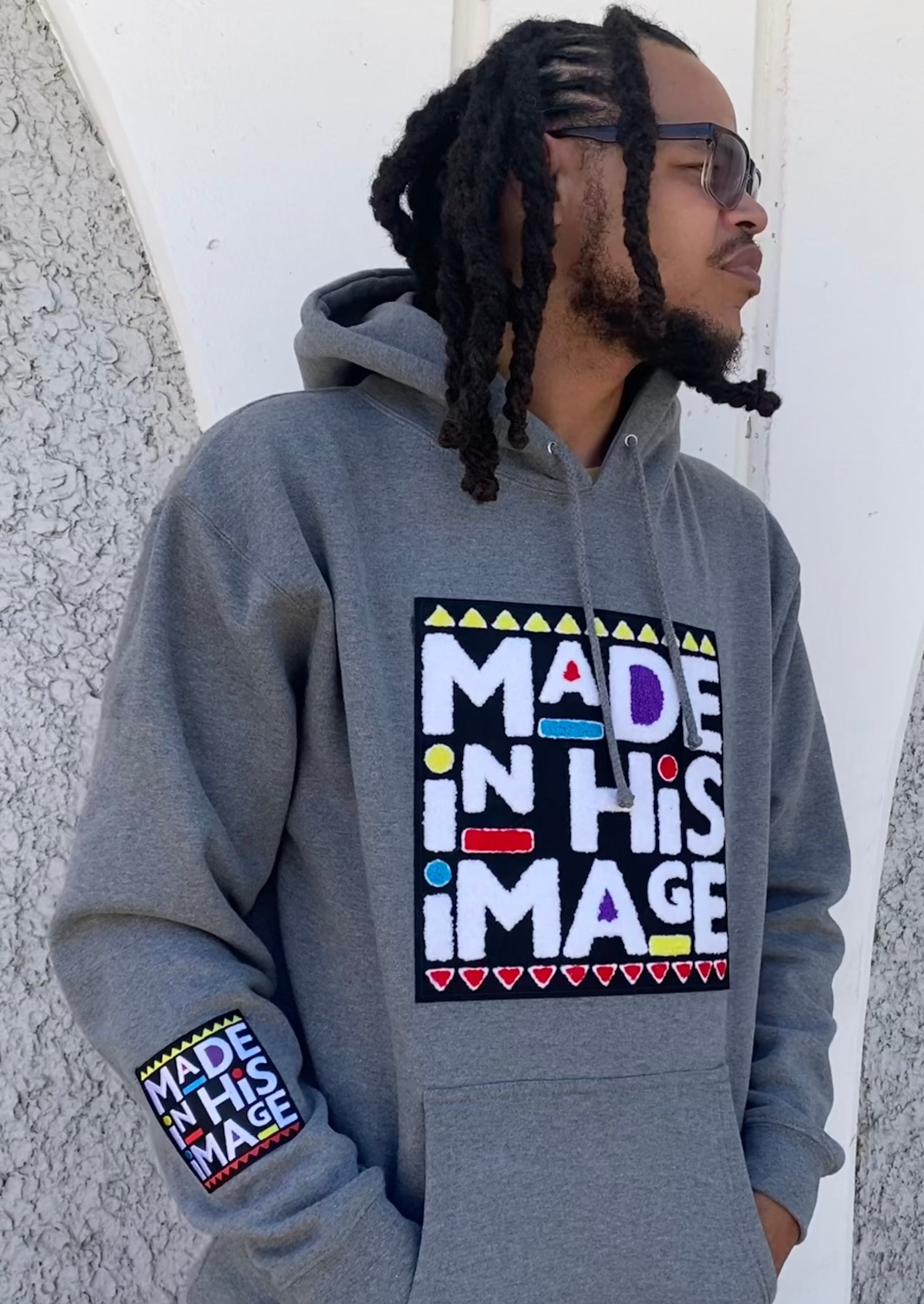 Made In His Image Unisex Hoodie (Gray)