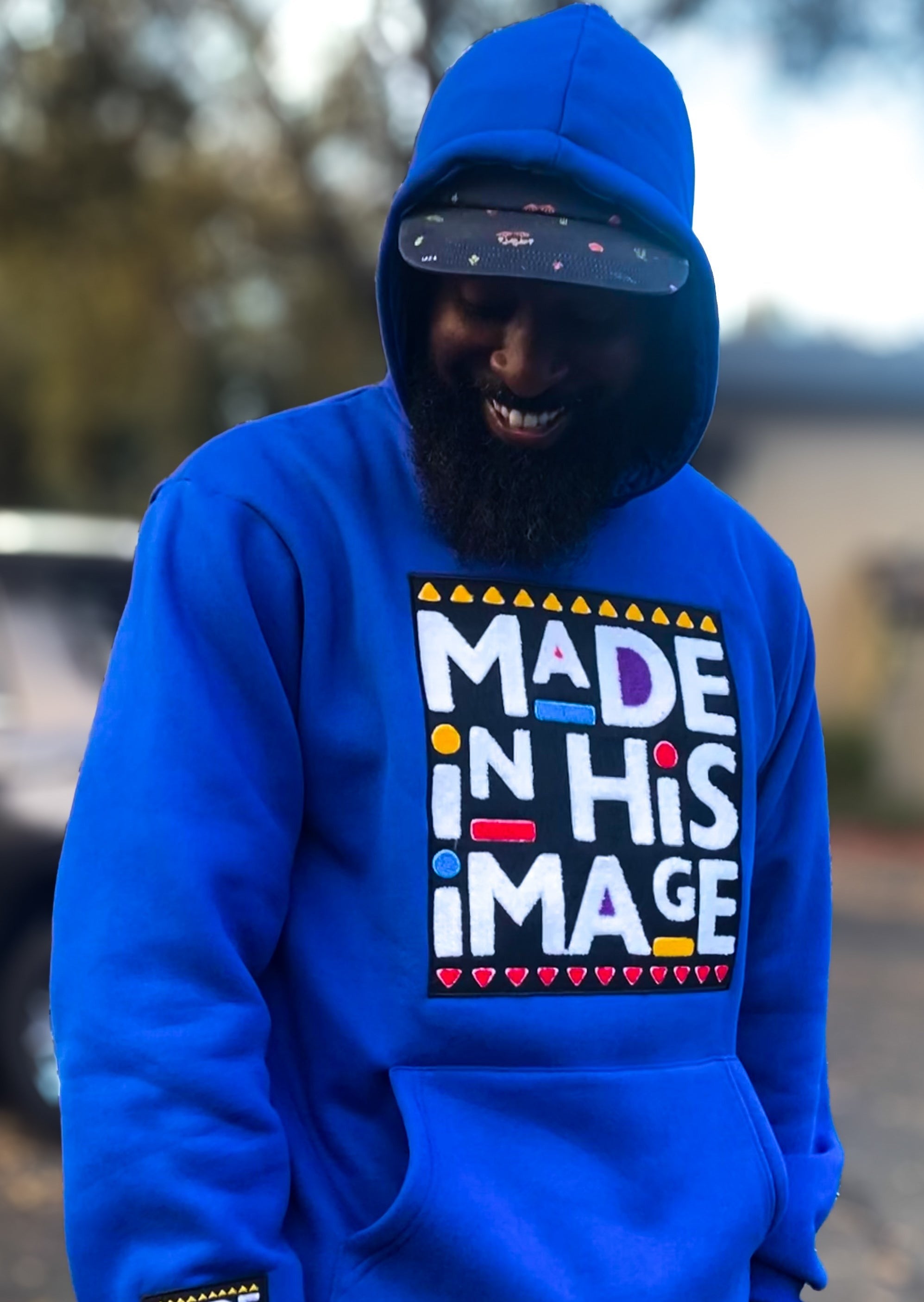 Made In His Image Unisex Hoodie (Blue)