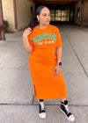 Daughter of Zion T-Shirt Dress (Orange)