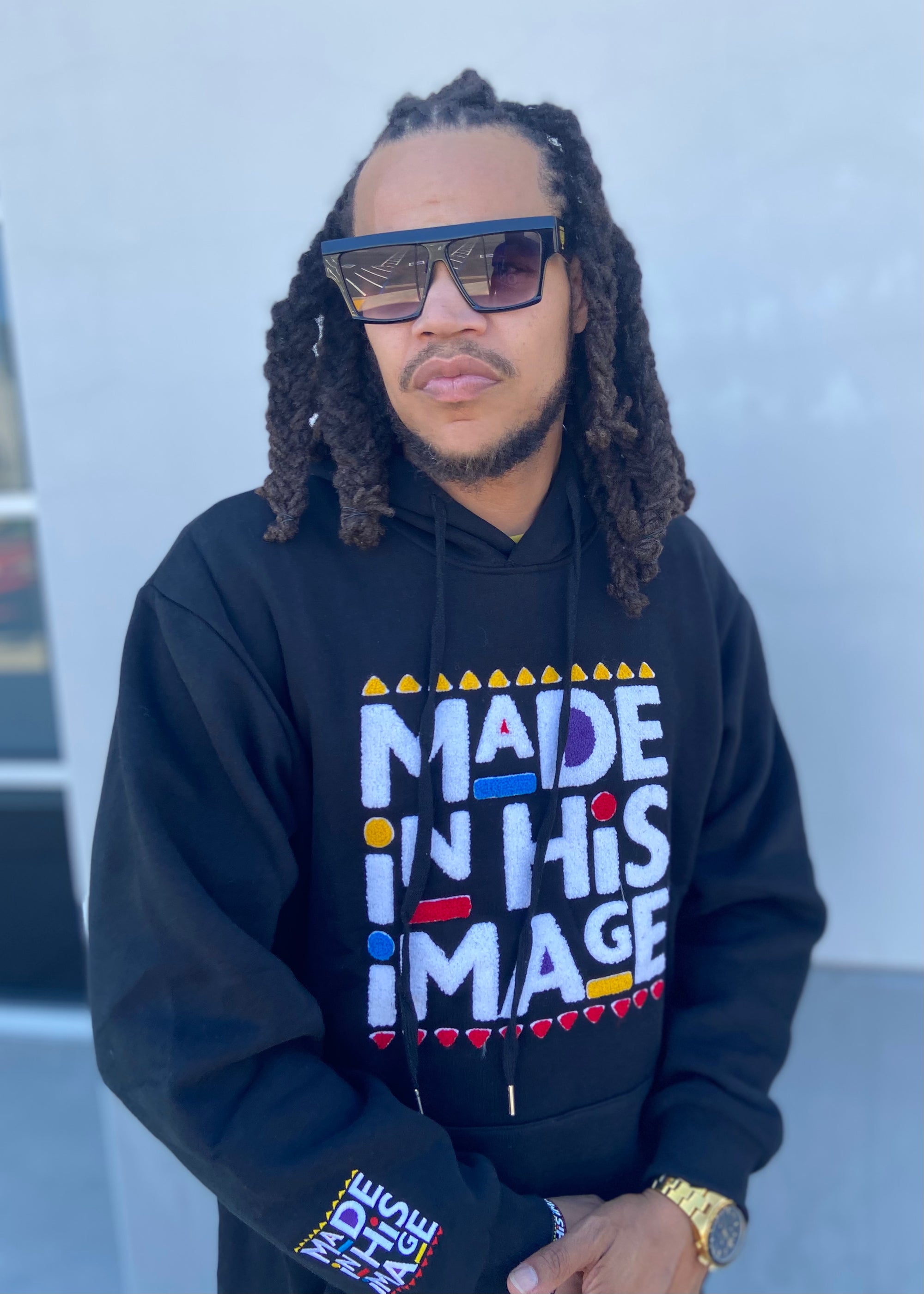 Made In His Image Unisex Hoodie Black The Good Fruit Gift Shop