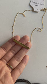 Virtuous Gold Bar Necklace