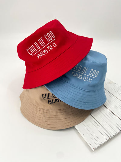 Child of God Reversible Bucket Hat (Red)