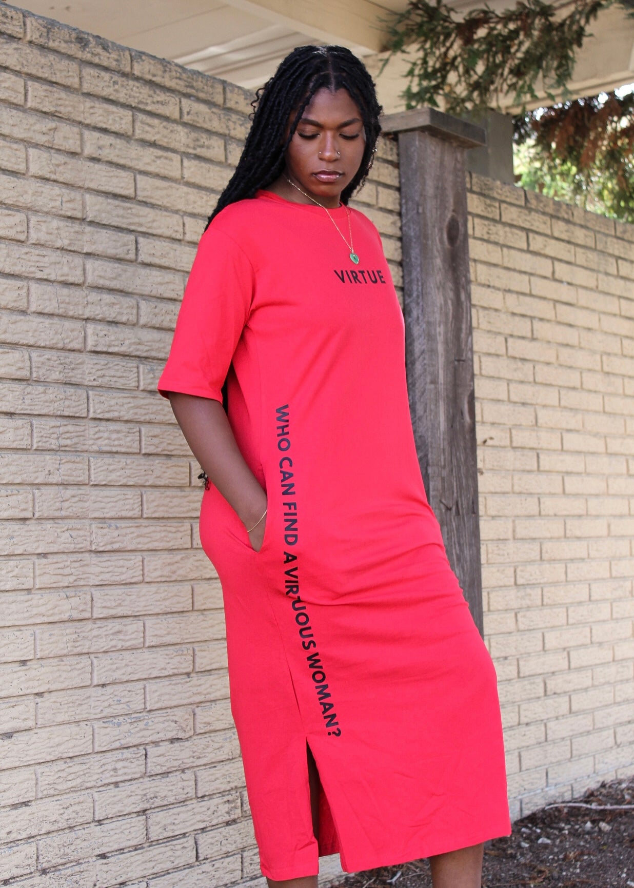 Red plus size t shirt dress on sale