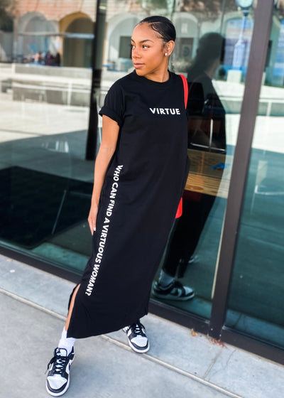 Virtue T-Shirt Dress (Black)